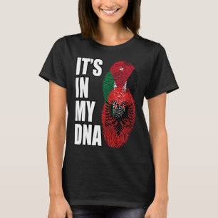 Jordaanse en Albanese mix DNA erfgoed vlag T-shirt
