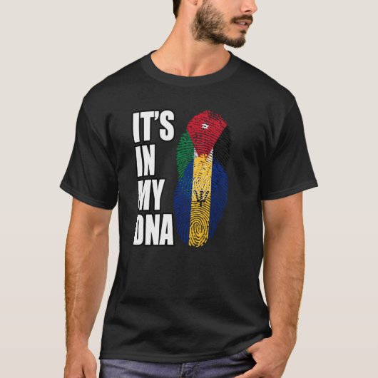 Jordaanse en Barbadiaanse Mix DNA-werelderfgoedvla T-shirt (Voorkant)