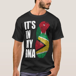 Jordaanse en Guyanese mix DNA erfgoed vlag T-shirt