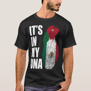 Jordaanse en Mexicaanse DNA-vlag voor het erfgoed T-shirt