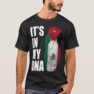 Jordaanse en Mexicaanse DNA-vlag voor het erfgoed  T-shirt