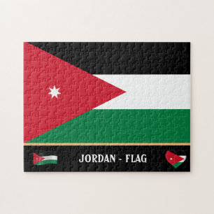 Jordaanse vlag en Jordaans land / Jordanië Legpuzzel