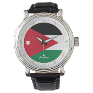 Jordaanse vlag en Jordaanse mode, Arabisch nummer  Horloge
