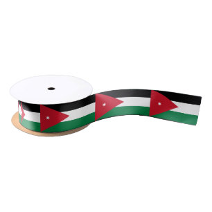 Jordaanse vlag en Jordanië, reizen, vakantie/spor Lint