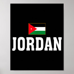 Jordaanse Vlag Patriottisch Land Roots Illustratie Poster