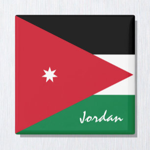 Jordaanvlag en Jordanië, reizen, vakanties en spo Magneet
