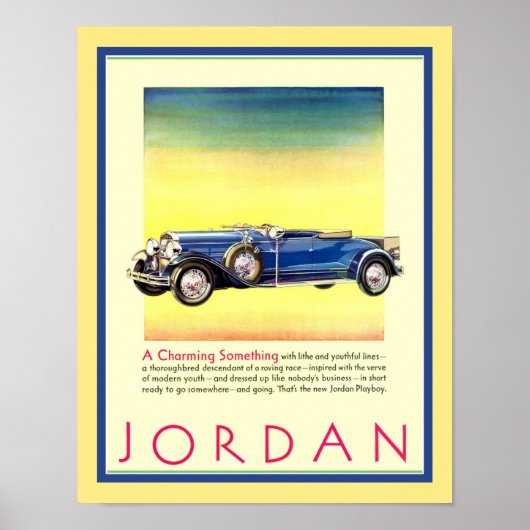 "Jordan" Automobile Ad Poster (Voorkant)