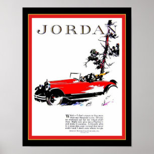 Jordan Automobile Advertisement uit 1920 Poster