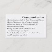 Jordan Communication Visitekaartje (Achterkant)