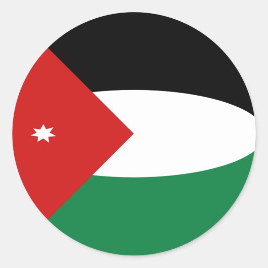 Jordan Fisheye Vlag Sticker (Voorkant)