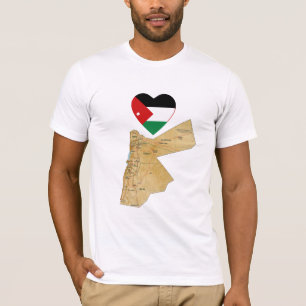 Jordan Flag Heart en Map T-Shirt