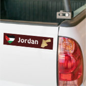 Jordan Flag Heart + Map Bumpersticker (Op Truck)