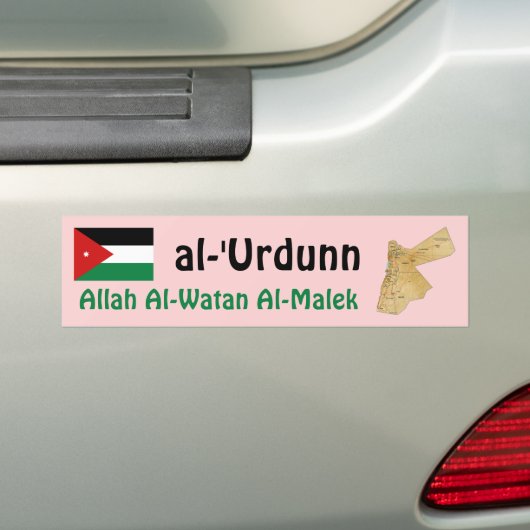 Jordan Flag + Map Bumpersticker (Op auto)