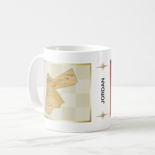 Jordan Flag + Map Mok (Voorkant links)