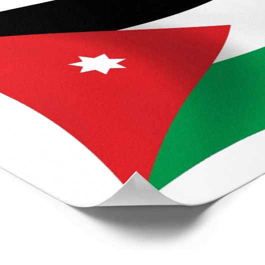 Jordan Flag Poster Print (Hoek)