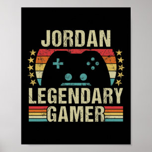 Jordan Gamer Retro Gaming Oude Game Personaliseer Poster