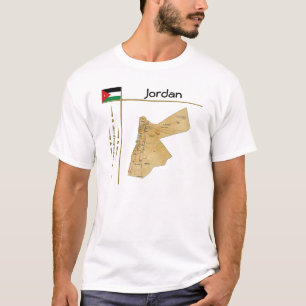 Jordan kaart + vlag + titel T-shirt