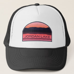 Jordan Lake North Carolina Rode Zonsondergang Trucker Pet