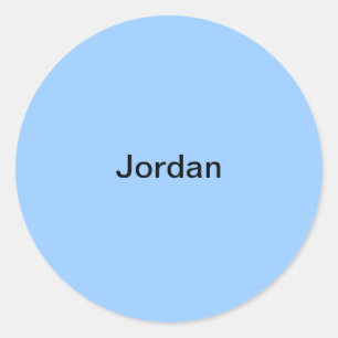 Jordan Light Blue Kinder Name Sticker Personalized