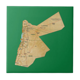 Jordan Map Tile Tegeltje