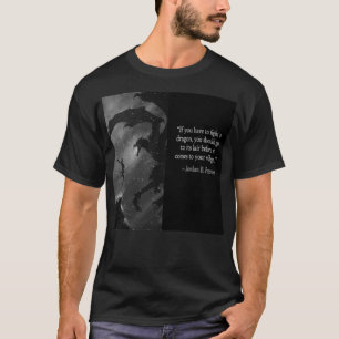 Jordan Peterson vecht tegen de draak - zwart shirt