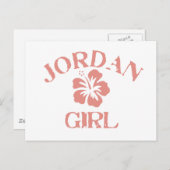 Jordan Pink Girl Briefkaart (Voorkant / Achterkant)