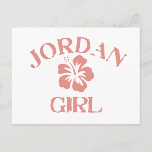Jordan Pink Girl Briefkaart (Voorkant)