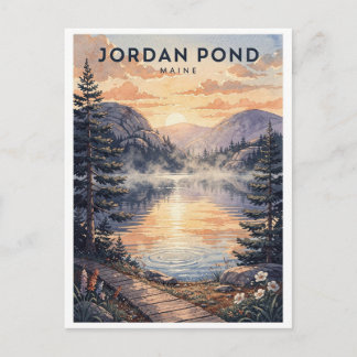 Jordan Pond Maine Vintage Reis Briefkaart