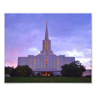 Jordan River LDS Temple Foto Afdruk