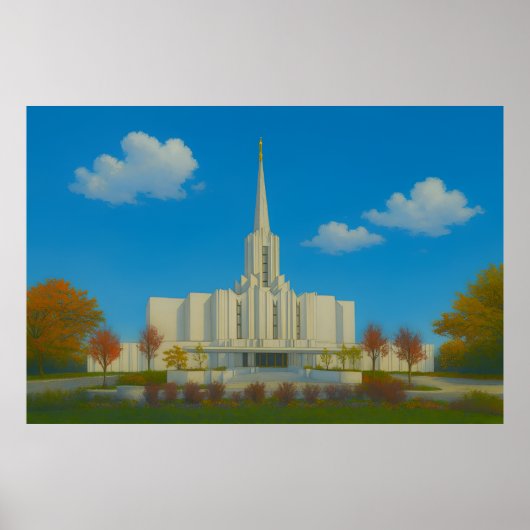 Jordan River Utah Temple Painting™ LDS Art Poster (Devant)