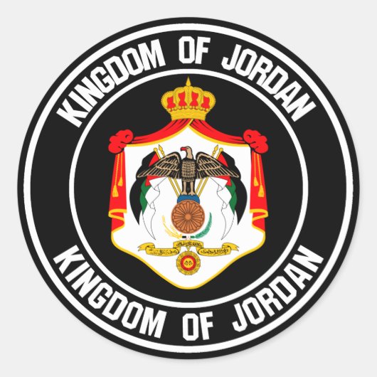 Jordan Round Emblem Ronde Sticker (Voorkant)