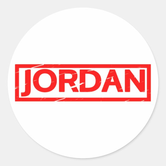 Jordan Stamp Ronde Sticker (Voorkant)