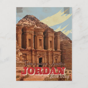 Jordan vakantie Klassieke reisposter. Briefkaart