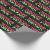 Jordan Vorname Name Graffiti red green Cadeaupapier (Hoek)