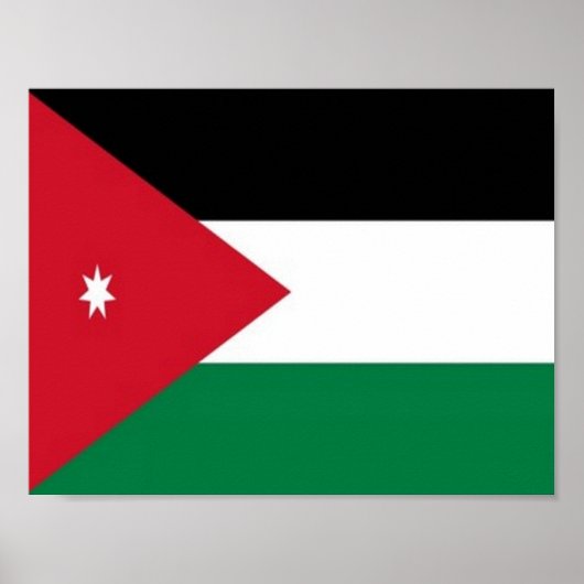 Jordanië - Azië - vlag - Poster (Voorkant)