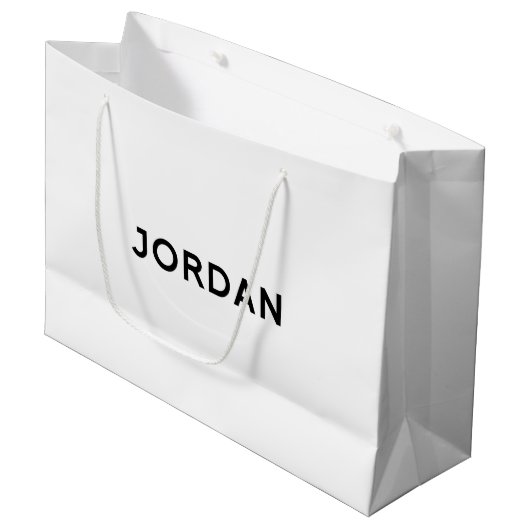 Jordanie : Un élégant sac cadeau en noir et blanc (Devant Angle)