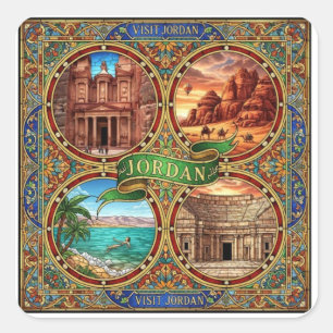 JORDANIE VIERKANTE STICKER
