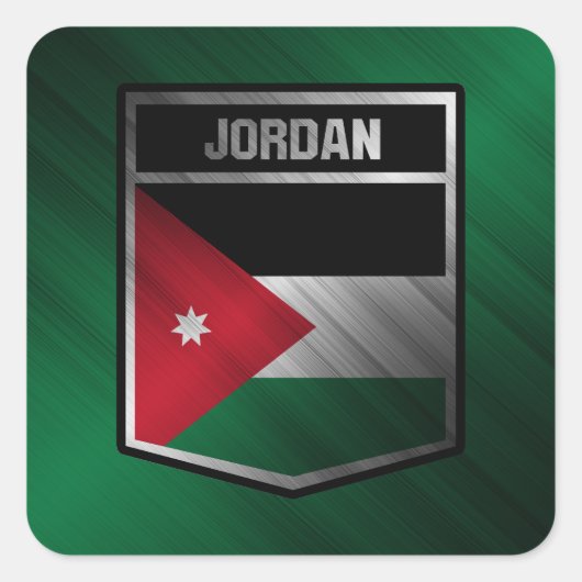 Jordanië Vierkante Sticker (Voorkant)