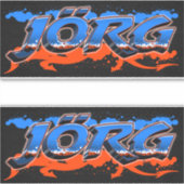 Jörg Prénom Nom Graffiti Autocollant Autocollant (Devant)