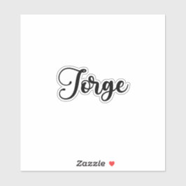 Jorge Naam - Handgeschreven kalligrafie Sticker