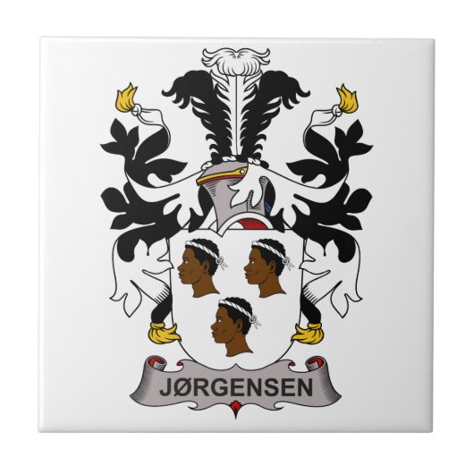 Jorgensen Family Crest Tegeltje (Voorkant)