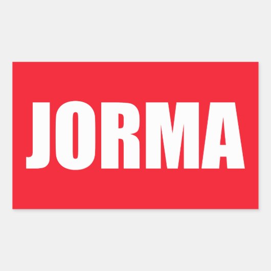 Jorma Rechthoekige Sticker (Voorkant)