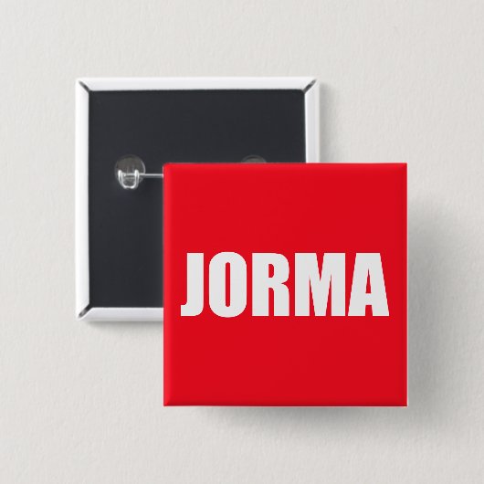 Jorma Vierkante Button 5,1 Cm (Voorkant /achterkant)