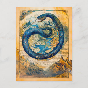 Jörmungandr le serpent de Midgard sur la carte du 