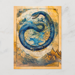 Jörmungandr le serpent du Midgard sur la carte du