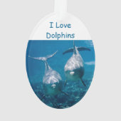 "J'ornement de Noël aime dauphins" (dos)
