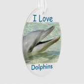 "J'ornement de Noël aime dauphins" (devant)