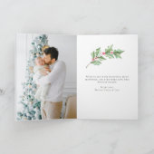 Jory Christmas Holly Photos Holiday Card (Intérieur)