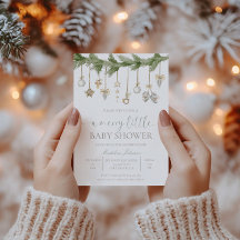 Jory Little Christmas Baby shower Invitation