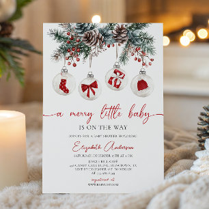 Jory Little Christmas Baby shower Invitation